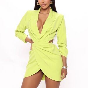 Lime Green Mini Dress